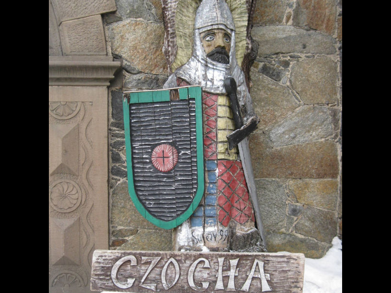 Rycerz strzegący wejścia do zamku Czocha