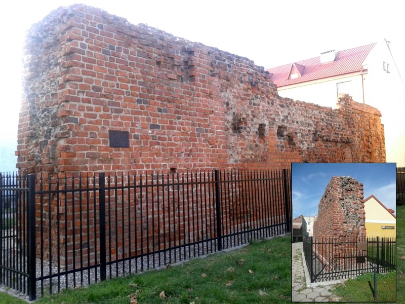 Ostatni fragment murów obronnych-relikt średniowiecznego muru kazimierzowskiego z XIV w.