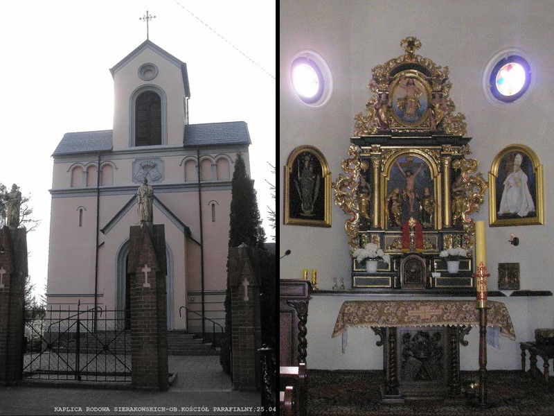 Kaplica rodowa Sierakowskich, ob. kościół pw. św. Maksymiliana Kolbe. Ołtarz z 1700 r.