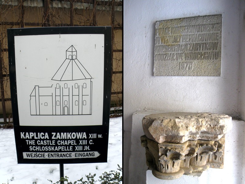 W 1961 roku, na terenie dziedzińca zamkowego w Legnicy odkryte zostały fragmenty murowanej kaplicy romańskiej