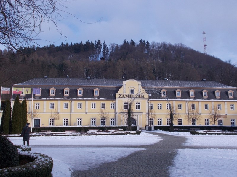 W Parku Zdrojowym u podnóża Góry Parkowej stoi zabytkowy, o ciekawej architekturze budynek Sanatorium Zameczek z 1772 r